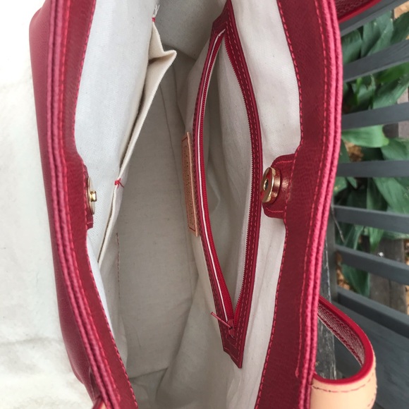 NWOT Handmade Red Leather Tote - Never Used - Picture 6 of 10